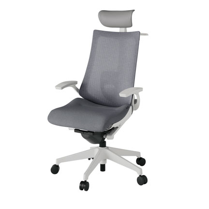 アクト2 KJ-455JEY-GNT3 メッシュバック テクスチャード ランバーサポート 固定肘 ヘッドサポート ( ビニール ) ハンガー ナイロンキャスター[ ベースカラー: GN 張地カラー: T3 / ダークグレー  ]