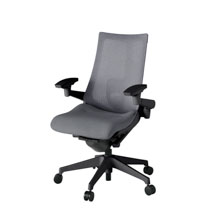 アクト2 KJ-457JE-T1T3 メッシュバック テクスチャード ランバーサポート 可動肘 ナイロンキャスター[ ベースカラー: T1 張地カラー: T3 / ダークグレー  ]