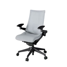 アクト2 KJ-457JE-T1T7 メッシュバック テクスチャード ランバーサポート 可動肘 ナイロンキャスター[ ベースカラー: T1 張地カラー: T7 / ホワイトグレー  ]