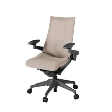 アクト2 KJ-457JE-W2F6 メッシュバック テクスチャード ランバーサポート 可動肘 ナイロンキャスター[ ベースカラー: W2 張地カラー: F6 / グレイッシュブラウン  ]