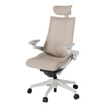 アクト2 KJ-457JEE-GNF6 メッシュバック テクスチャード ランバーサポート 可動肘 ヘッドサポート ( クロス ) ナイロンキャスター[ ベースカラー: GN 張地カラー: F6 / グレイッシュブラウン  ]