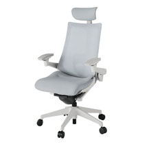 アクト2 KJ-457JEE-GNT7 メッシュバック テクスチャード ランバーサポート 可動肘 ヘッドサポート ( クロス ) ナイロンキャスター[ ベースカラー: GN 張地カラー: T7 / ホワイトグレー  ]