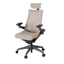 アクト2 KJ-457JEE-W2F6 メッシュバック テクスチャード ランバーサポート 可動肘 ヘッドサポート ( クロス ) ナイロンキャスター[ ベースカラー: W2 張地カラー: F6 / グレイッシュブラウン  ]