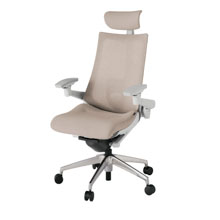 アクト2 KJ-457JEE-ZNF6 メッシュバック テクスチャード ランバーサポート 可動肘 ヘッドサポート ( クロス ) ナイロンキャスター [ ベースカラー: ZN 張地カラー: F6 / グレイッシュブラウン  ]