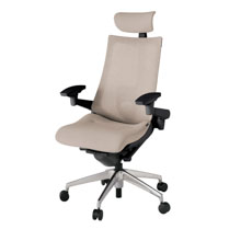 アクト2 KJ-457JEE-ZTF6 メッシュバック テクスチャード ランバーサポート 可動肘 ヘッドサポート ( クロス ) ナイロンキャスター[ ベースカラー: ZT 張地カラー: F6 / グレイッシュブラウン  ]