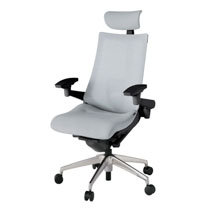 アクト2 KJ-457JEE-ZTT7 メッシュバック テクスチャード ランバーサポート 可動肘 ヘッドサポート ( クロス ) ナイロンキャスター[ ベースカラー: ZT 張地カラー: T7 / ホワイトグレー  ]