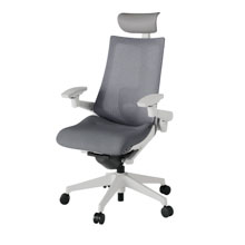 アクト2 KJ-457JEF-GNT3 メッシュバック テクスチャード ランバーサポート 可動肘 ヘッドサポート ( ビニール ) ナイロンキャスター[ ベースカラー: GN 張地カラー: T3 / ダークグレー  ]