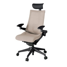 アクト2 KJ-457JEF-T1F6 メッシュバック テクスチャード ランバーサポート 可動肘 ヘッドサポート ( ビニール ) ナイロンキャスター[ ベースカラー: T1 張地カラー: F6 / グレイッシュブラウン  ]