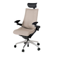 アクト2 KJ-457JEF-ZTF6 メッシュバック テクスチャード ランバーサポート 可動肘 ヘッドサポート ( ビニール ) ナイロンキャスター[ ベースカラー: ZT 張地カラー: F6 / グレイッシュブラウン  ]