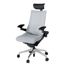 アクト2 KJ-457JEF-ZTT7 メッシュバック テクスチャード ランバーサポート 可動肘 ヘッドサポート ( ビニール ) ナイロンキャスター[ ベースカラー: ZT 張地カラー: T7 / ホワイトグレー  ]