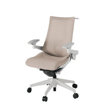 アクト2 KJ-457JEH-GNF6 メッシュバック テクスチャード ランバーサポート 可動肘 ハンガーナイロンキャスター[ ベースカラー: GN 張地カラー: F6 / グレイッシュブラウン  ]