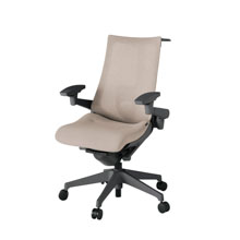 アクト2 KJ-457JEH-W2F6 メッシュバック テクスチャード ランバーサポート 可動肘 ハンガーナイロンキャスター[ ベースカラー: W2 張地カラー: F6 / グレイッシュブラウン  ]