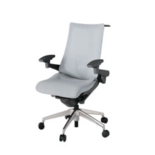 アクト2 KJ-457JEHM-ZDT7 メッシュバック テクスチャード ランバーサポート 可動肘 ハンガーウレタンキャスター [ ベースカラー: ZD 張地カラー: T7 / ホワイトグレー  ]