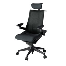 アクト2 KJ-457JEX-T1T1 メッシュバック テクスチャード ランバーサポート可動肘 ヘッドサポート ナイロンキャスター [ ベースカラー: T1張地カラー T1 / ブラック ]