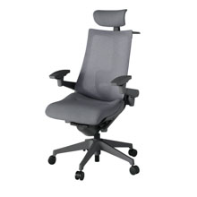 アクト2 KJ-457JEX-W2T3 メッシュバック テクスチャード ランバーサポート 可動肘 ヘッドサポート ( クロス ) ハンガー ナイロンキャスター[ ベースカラー: W2 張地カラー: T3 / ダークグレー  ]