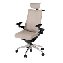 アクト2 KJ-457JEX-ZTF6 メッシュバック テクスチャード ランバーサポート 可動肘 ヘッドサポート ( クロス ) ハンガー ナイロンキャスター[ ベースカラー: ZT 張地カラー: F6 / グレイッシュブラウン  ]