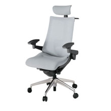 アクト2 KJ-457JEXM-ZDT7 メッシュバック テクスチャード ランバーサポート 可動肘 ヘッドサポート ( クロス ) ハンガー ウレタンキャスター [ ベースカラー: ZD 張地カラー: T7 / ホワイトグレー  ]