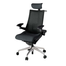 アクト2 KJ-457JEXM-ZTT1 メッシュバック テクスチャード ランバーサポート 可動肘 ヘッドサポート ( クロス ) ハンガー ウレタンキャスター [ ベースカラー: ZT 張地カラー: T1 / ブラック  ]
