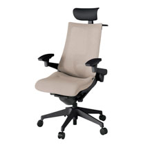 アクト2 KJ-457JEY-T1F6 メッシュバック テクスチャード ランバーサポート 可動肘 ヘッドサポート ( ビニール ) ハンガー ナイロンキャスター[ ベースカラー: T1 張地カラー: F6 / グレイッシュブラウン  ]