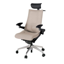 アクト2 KJ-457JEY-ZTF6 メッシュバック テクスチャード ランバーサポート 可動肘 ヘッドサポート ( ビニール ) ハンガー ナイロンキャスター[ ベースカラー: ZT 張地カラー: F6 / グレイッシュブラウン  ]