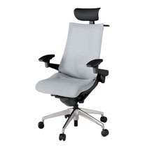 アクト2 KJ-457JEY-ZTT7 メッシュバック テクスチャード ランバーサポート 可動肘 ヘッドサポート ( ビニール ) ハンガー ナイロンキャスター[ ベースカラー: ZT 張地カラー: T7 / ホワイトグレー  ]