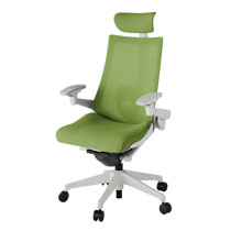 アクト2 KJ-457JVE-GNQ7 メッシュバック プレーン ランバーサポート 可動肘 ヘッドサポート ( クロス ) ナイロンキャスター[ ベースカラー: GN 張地カラー: Q7 / グラスグリーン  ]