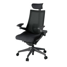 アクト2 KJ-457JVE-W2T1 メッシュバック テクスチャード ランバーサポート 可動肘 ヘッドサポート ( クロス ) ナイロンキャスター[ ベースカラー: W2 張地カラー: T1 / ブラック  ]