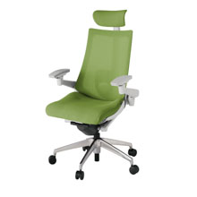 アクト2 KJ-457JVE-ZNQ7 メッシュバック プレーン ランバーサポート 可動肘 ヘッドサポート ( クロス ) ナイロンキャスター [ ベースカラー: ZN 張地カラー: Q7 / グラスグリーン  ]