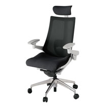 アクト2 KJ-457JVE-ZNT1 メッシュバック プレーン ランバーサポート可動肘 ヘッドサポート アルミ脚 ナイロンキャスター [ ベースカラー: ZN張地カラー T1 / ブラック ]