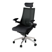 アクト2 KJ-457JVE-ZTT1 メッシュバック プレーン ランバーサポート可動肘 ヘッドサポート アルミ脚 ナイロンキャスター [ ベースカラー: ZT張地カラー T1 / ブラック ]