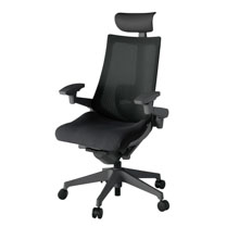 アクト2 KJ-457JVF-W2T1メッシュバック テクスチャード ランバーサポート可動肘 ヘッドサポート ( ビニール ) ナイロンキャスター[ ベースカラー: T1 張地カラー: T1 / ブラック  ]