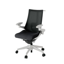 アクト2 KJ-457JVH-GNT1メッシュバック テクスチャード ランバーサポート可動肘 ハンガーナイロンキャスター[ ベースカラー: T1 張地カラー: T1 / ブラック  ]
