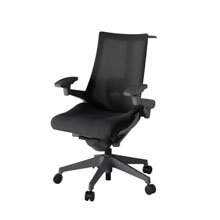 アクト2 KJ-457JVH-W2T1メッシュバック テクスチャード ランバーサポート可動肘 ハンガーナイロンキャスター[ ベースカラー: T1 張地カラー: T1 / ブラック  ]