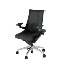 アクト2 KJ-457JVH-ZDT1メッシュバック テクスチャード ランバーサポート可動肘 ハンガーナイロンキャスター[ ベースカラー: T1 張地カラー: T1 / ブラック  ]