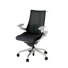 アクト2 KJ-457JVH-ZNT1メッシュバック テクスチャード ランバーサポート可動肘 ハンガーナイロンキャスター[ ベースカラー: T1 張地カラー: T1 / ブラック  ]