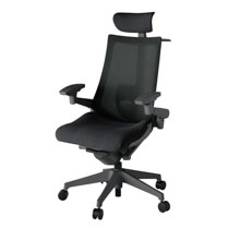 アクト2 KJ-457JVX-W2T1メッシュバック テクスチャード ランバーサポート可動肘 ヘッドサポート ( クロス ) ハンガー ナイロンキャスター[ ベースカラー: T1 張地カラー: T1 / ブラック  ]