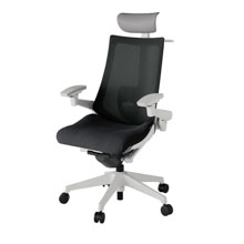 アクト2 KJ-457JVY-GNT1 メッシュバック テクスチャード ランバーサポート 可動肘 ヘッドサポート ( ビニール ) ハンガー ナイロンキャスター[ ベースカラー: GN 張地カラー: T1 / ブラック  ]