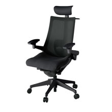 アクト2 KJ-457JVY-T1T1 メッシュバック テクスチャード ランバーサポート 可動肘 ヘッドサポート ( ビニール ) ハンガー ナイロンキャスター[ ベースカラー: T1 張地カラー: T1 / ブラック  ]