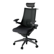 アクト2 KJ-457JVY-W2T1 メッシュバック テクスチャード ランバーサポート 可動肘 ヘッドサポート ( ビニール ) ハンガー ナイロンキャスター[ ベースカラー: W2 張地カラー: T1 / ブラック  ]