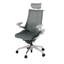 アクト2 KJ-457JVY-ZNC3 メッシュバック プレーン ランバーサポート 可動肘 ヘッドサポート ( ビニール ) ハンガー ナイロンキャスター[ ベースカラー: ZN 張地カラー: C3 / ダークグレー  ]