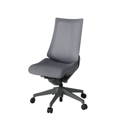 アクト2 KJ-470JE-W2T3 メッシュバック テクスチャード ナイロンキャスター[ ベースカラー: W2 張地カラー: T3 / ダークグレー  ]
