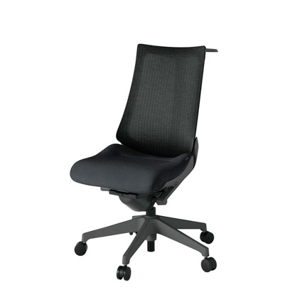 アクト2 KJ-470JEH-W2T1 メッシュバック テクスチャード ハンガーナイロンキャスター[ ベースカラー: W2 張地カラー: T1 / ブラック  ]