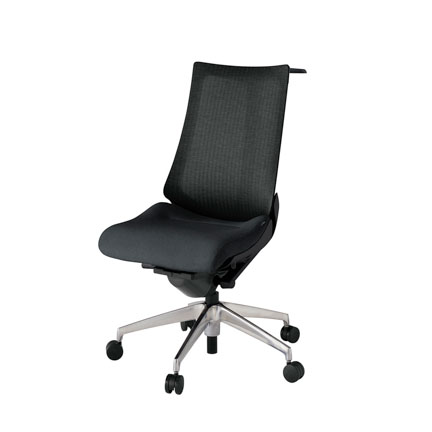 アクト2 KJ-470JEH-ZTT1 メッシュバック テクスチャード ハンガーナイロンキャスター[ ベースカラー: ZT 張地カラー: T1 / ブラック  ]