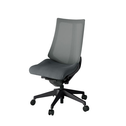 アクト2 KJ-470JV-T1C3 メッシュバック プレーン ナイロンキャスター[ ベースカラー: T1 張地カラー: C3 / ダークグレー  ]