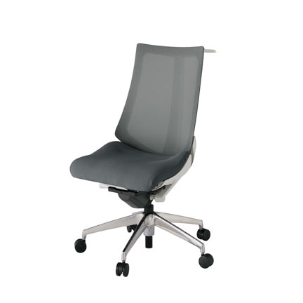 アクト2 KJ-470JVH-ZNC3 メッシュバック プレーン ハンガーナイロンキャスター[ ベースカラー: ZN 張地カラー: C3 / ダークグレー  ]