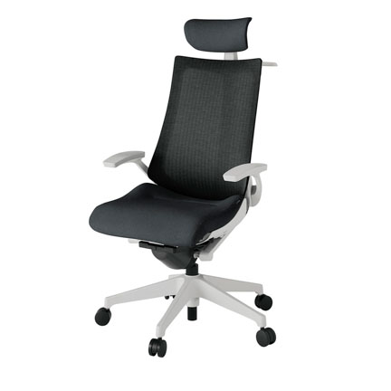 アクト2 KJ-475JEX-GNT1 メッシュバック テクスチャード 固定肘 ヘッドサポート ( クロス ) ハンガー ナイロンキャスター[ ベースカラー: GN 張地カラー: T1 / ブラック  ]