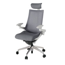 アクト2 KJ-477JEE-ZNT3 メッシュバック テクスチャード 可動肘 ヘッドサポート ( クロス ) ナイロンキャスター[ ベースカラー: ZN 張地カラー: T3 / ダークグレー  ]