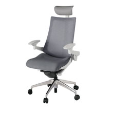 アクト2 KJ-477JEF-ZNT3 メッシュバック テクスチャード 可動肘 ヘッドサポート ( ビニール ) ナイロンキャスター[ ベースカラー: ZN 張地カラー: T3 / ダークグレー  ]