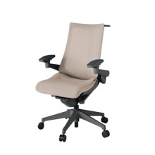 アクト2 KJ-477JEH-W2F6 メッシュバック テクスチャード 可動肘 ハンガーナイロンキャスター[ ベースカラー: W2 張地カラー: F6 / グレイッシュブラウン  ]