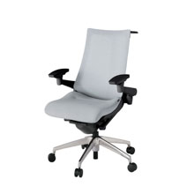 アクト2 KJ-477JEH-ZTT7 メッシュバック テクスチャード 可動肘 ハンガーナイロンキャスター[ ベースカラー: ZT 張地カラー: T7 / ホワイトグレー  ]